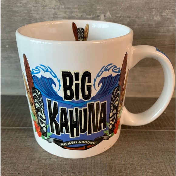 BIG KAHUNA Hawaii 20 oz Coffee Cup Mug, The Islander Group, Tiki - Picture 1 of 5